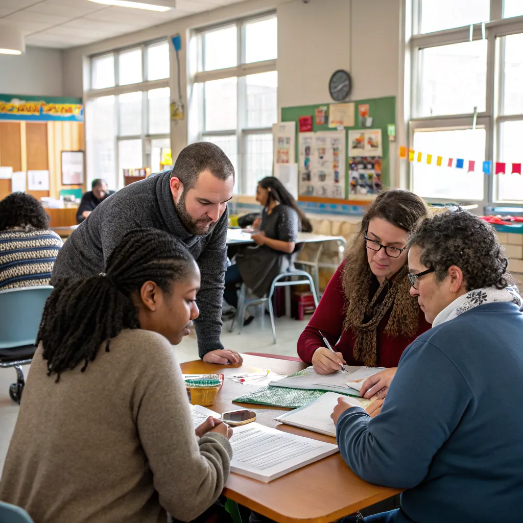 Teachers in a workshop